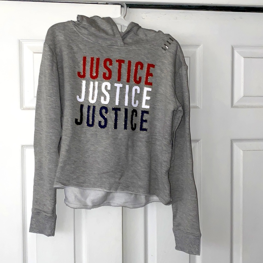 Justice Girls crop hoodie